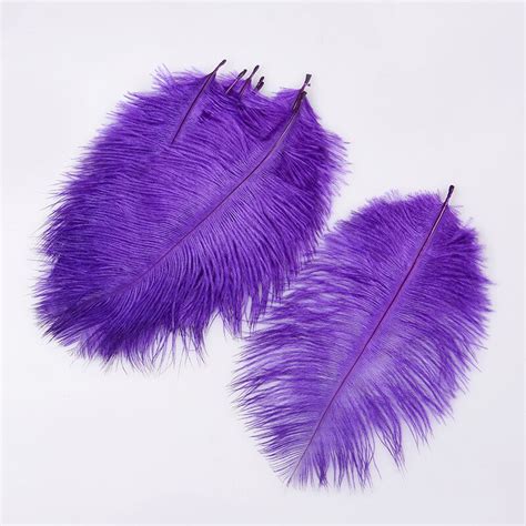 10 Pcs Beautiful Purple Ostrich Feather 35 40cm 14 To 16 Inches Purple