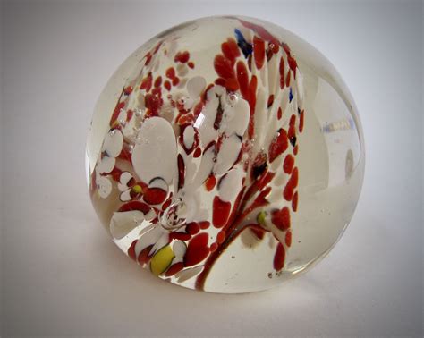 Vintage Glass Patterened Paperweight From The 1960s By Mintiques On Etsy Glass Paperweights
