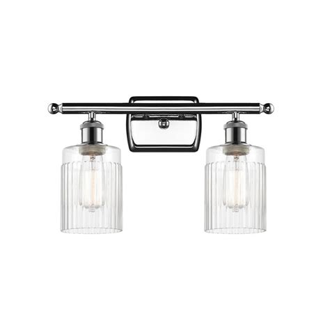 innovations hadley 16 in 2 light polished chrome vanity light with clear glass shade 516 2w pc