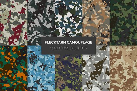 Flecktarn Camo Seamless Patterns Graphic By 3ydesign · Creative Fabrica
