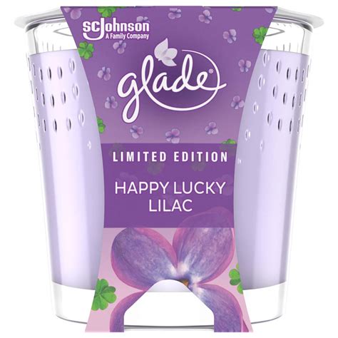 Glade Happy Lucky Lilac Scented Candle G Wilko