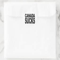 Canada Sucks Classic Round Sticker Zazzle