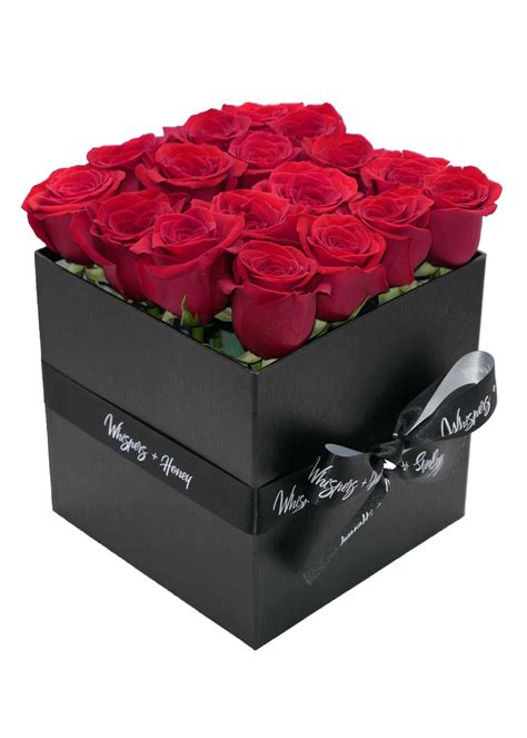 Large Rose Flower Box Whispers Honey Flower Delivery Las Vegas