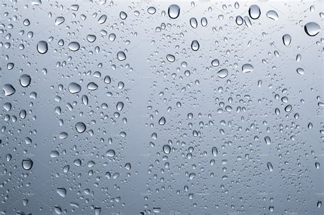 Rain Drops On A Glass Abstract Stock Photos Creative Market
