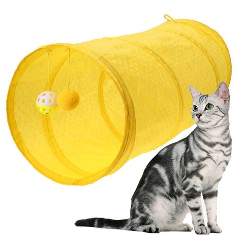 Winnereco Pet Cat Tunnel Tubes Collapsible Crinkle Rabbit Play Funny