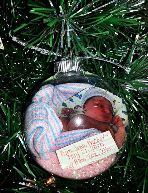 Homemade Baby S First Christmas Ornament I Love How It Turned Out
