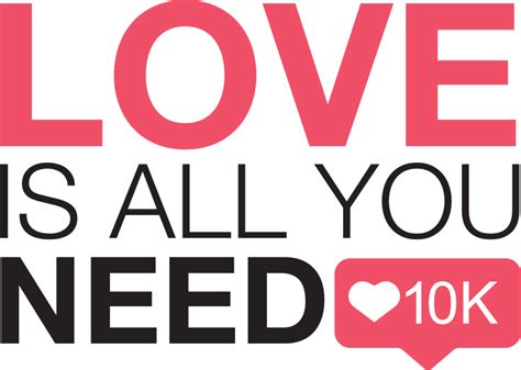 Love Is All You Need Wall Text Sticker Tenstickers