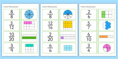 Fraction And Decimal Equivalent Matching Cards A9d