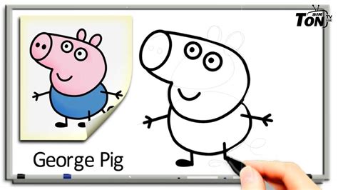 How To Draw George Pig Sir Ton Tv Youtube