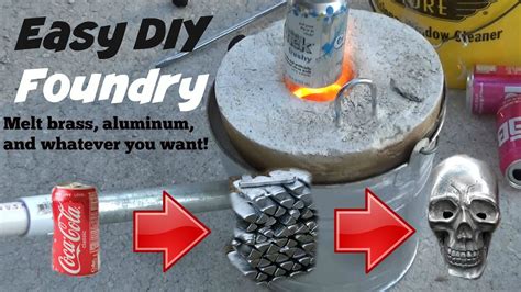 The mixture is heated and goes into a liquid state. How to make a metal melting foundry. MELT ALUMINUM, BRASS ...