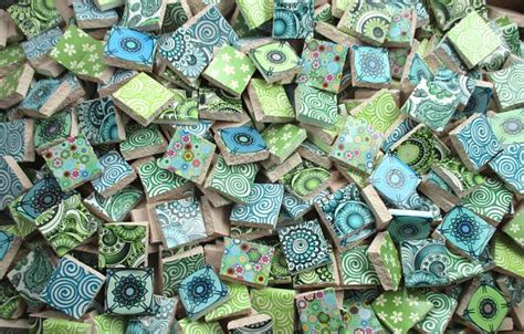 Bulk Mosaic Tiles 2 Pounds Mixed Cool Blue Green Designs Mixed Mosaic