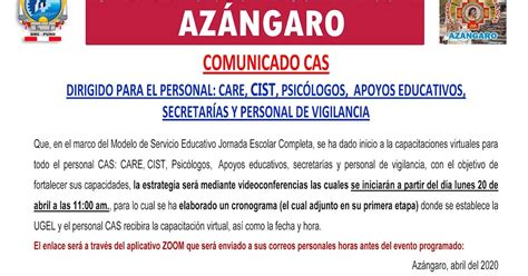 Di Logo Educativo Az Ngaro Comunicado Cas Dirigido Para El Personal