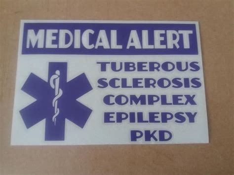 Medical Alert Sticker Personalised