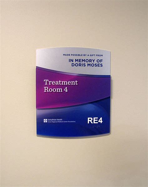 Hospital Wayfinding Signage That Matches Donor Recognition Display For