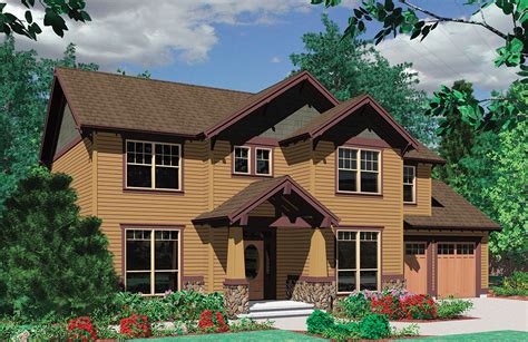 Craftsman Plan With Mission Style Window 69314am Architectural
