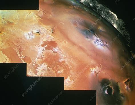 Voyager 1 Image Of Eruption Of Ios Volcano Pele Stock Image R380