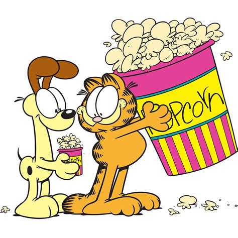 Ill Have The Large Popcorn Garfield And Odie Garfield Cartoon