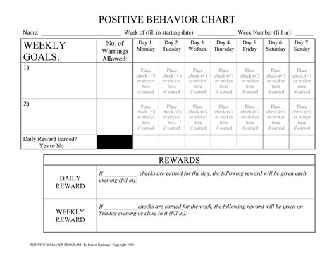 42 Printable Behavior Chart Templates For Kids Templatelab