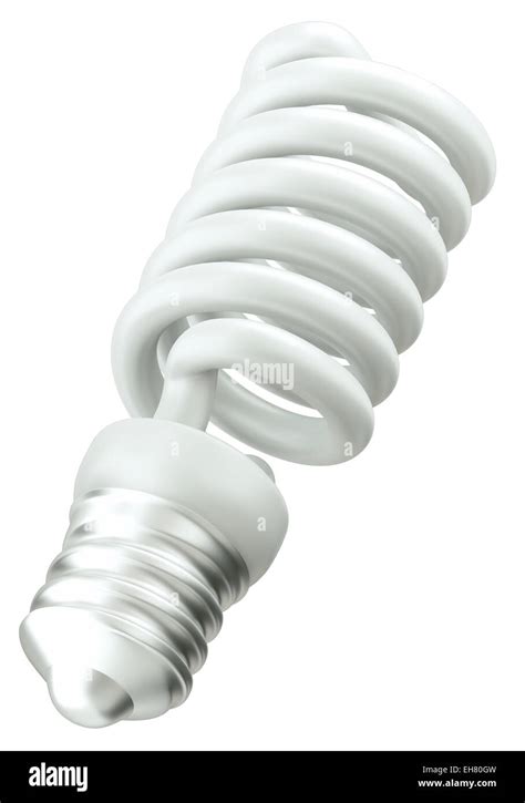 Energy Efficient Light Bulb Isolated On White Background Stock Photo