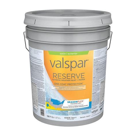 Valspar Reserve Season Flex Satin Tintable Latex Exterior Paint