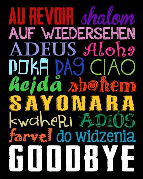 Goodbye Sign Goodbyes In Different Languages World Goodbye Sign