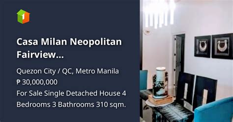 Casa Milan Neopolitan Fairview Commonwealth Quezon City House And Lot