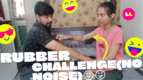 Impossible Rubber Band Challenge 💥🐔 With No Noise Challenge With Wife Youtube