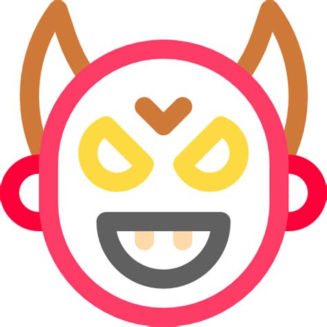 Devil Mask Basic Rounded Lineal Color Icon
