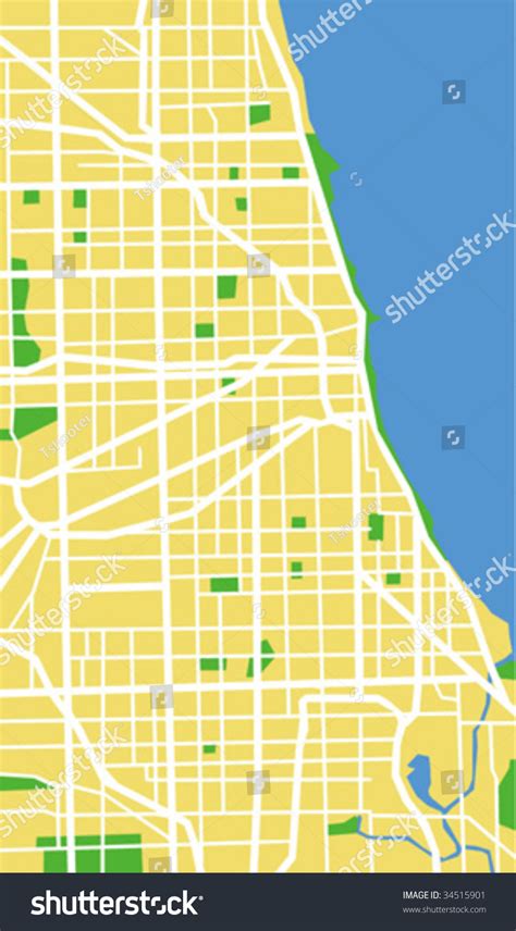 Vector Map Of Chicago 34515901 Shutterstock
