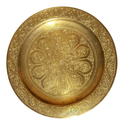 Engraved Brass Serving Plate Chairish