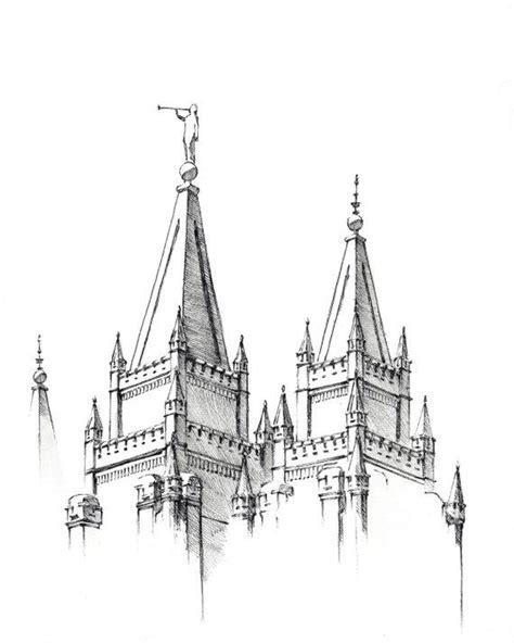 This Salt Lake Temple Drawing Printable File Is Just One Of The Custom