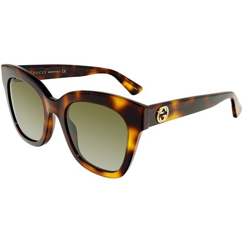 Gucci Gucci Polarized Gg0029s 002 50 Tortoiseshell Butterfly Sunglasses