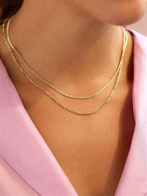 Mini Michel Necklace Gold Chain Necklace Womens Thin Gold Chain