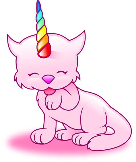 Pink Cat Unicorn Clipart Free Download Transparent Png Creazilla