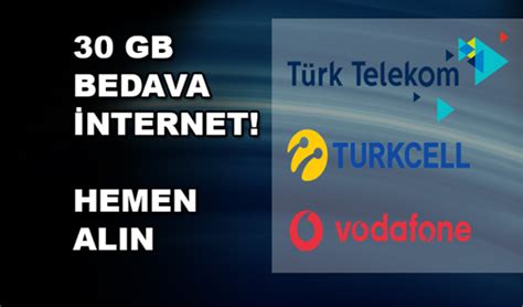 Turkcell Türk Telekom ve Vodafone Bedava İnternet Kampanyası sürüyor