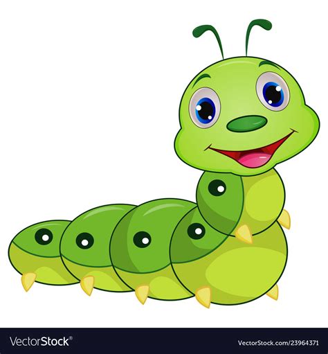 Cute Caterpillar Cartoon Royalty Free Vector Image