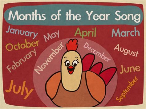 Months of the Year Song video (mp4) - The Singing Walrus