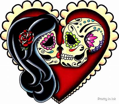 Skull Sugar Couple Dead Lovers Valentine Ashes