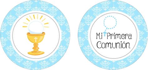 Para personalizarlos tenemos un amplio catálogo de modelos para niño, niña y parejas que renovamos cada temporada incorporando las nuevas tendencias. Candy Bar Comunión Niño azul Para Imprimir y editar Gratis 🕊️