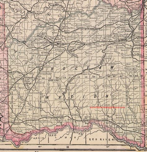 Choctaw Nation Indian Territory 1905 Map
