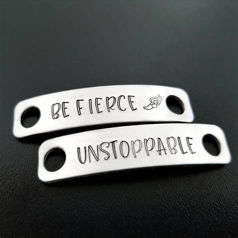 Running Shoe Charm For Shoelace Tag Be Fierce Unstoppable Etsy Shoe