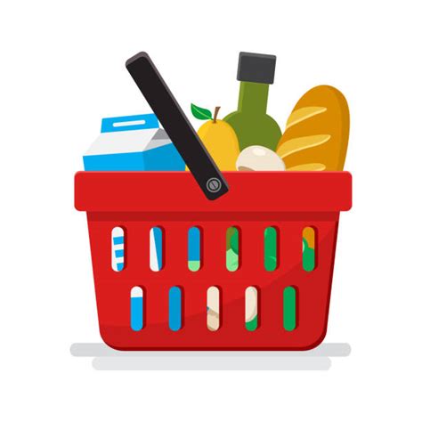 Best Full Grocery Basket Illustrations Royalty Free Vector Graphics