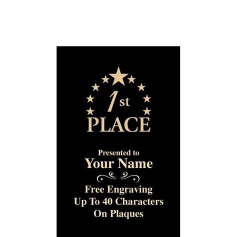 1st Place Plaques Crown Awards