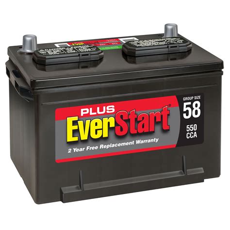 Everstart Plus Lead Acid Automotive Battery Group Size 58 12 Volt550