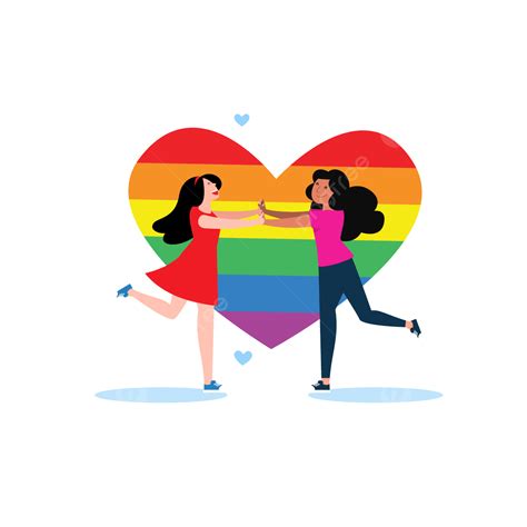 Love Each Other Clipart Hd Png Loving Lesbian Couple Running Towards