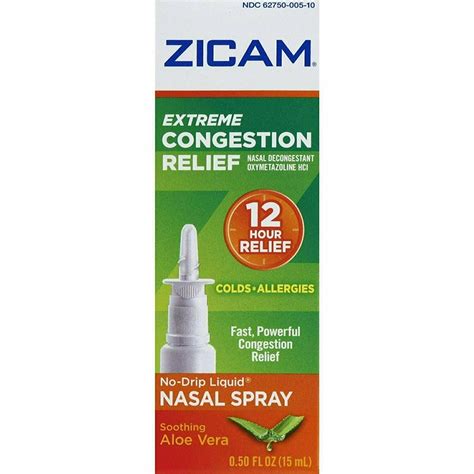 Zicam Extreme Congestion Relief Nasal Spray 05oz Bottles Fast Powerful Relief For Nasal