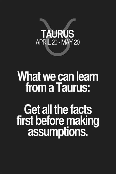 What We Can Learn From A Taurus Get All The Facts First Before Making