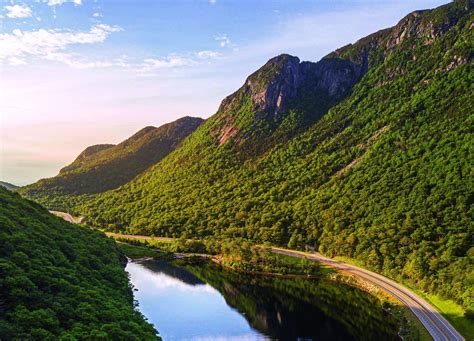 Scenic Summer Drive In The White Mountains Of New Hampshire New England