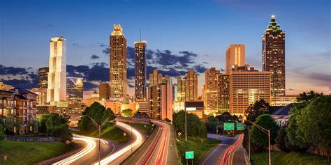 Download Atlanta Georgia Skyline At Night Wallpaper