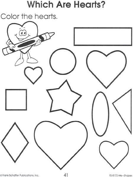 Heart Worksheet For Preschool